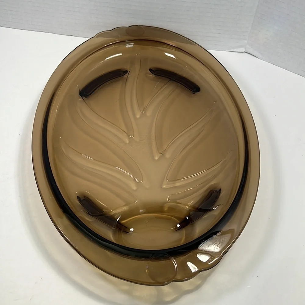 PYREX Brown “Tree of life” serving platter # 815 - Picture 2 of 13